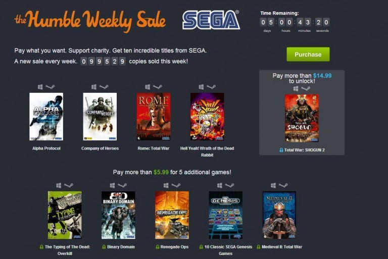 Sega Humble Bundle: Pay What You Want, Get Tons of Games